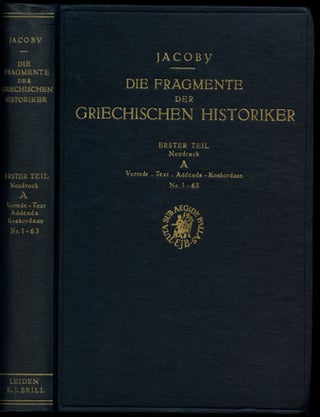 Item #B44029 Die Fragmente der Griechischen Historiker: Erster Teil Genealogie und...