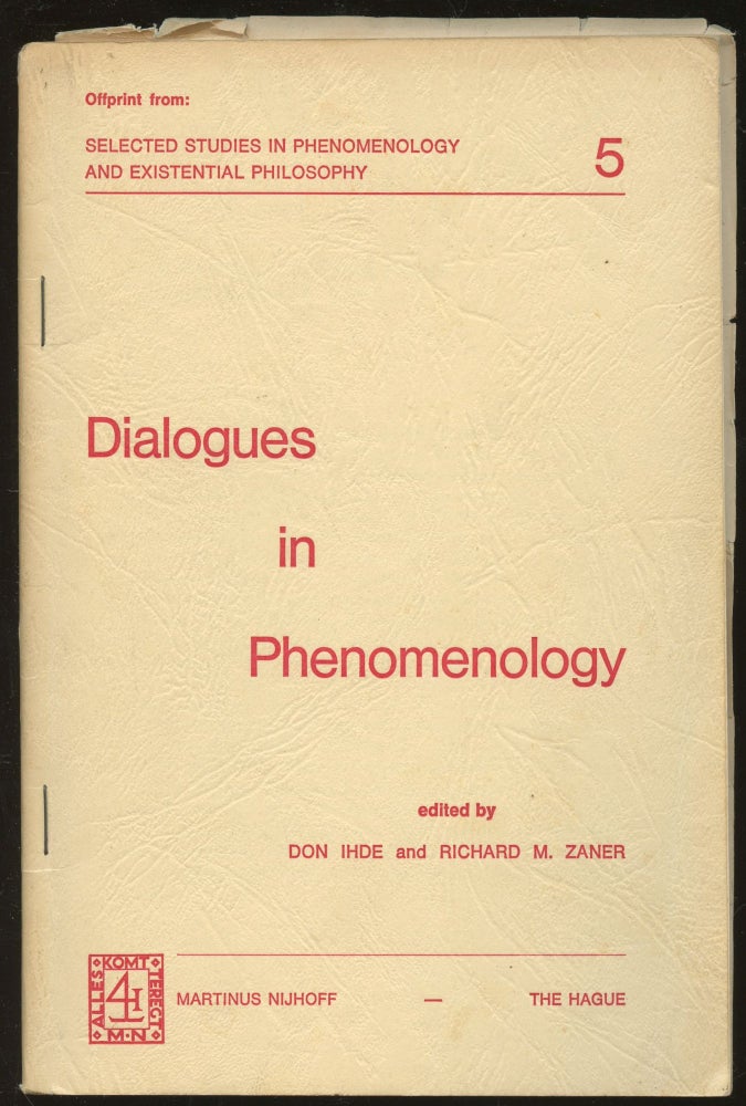 Item #B45613 Dialoges in Phenomenology 5: Jacques Derrida--The Copula Supplement [Selected Studies in Phenomenology and Existential Philosophy 5]. Jacques Derrida, David B. Allison, Don Ihde, Richard M. Zaner.
