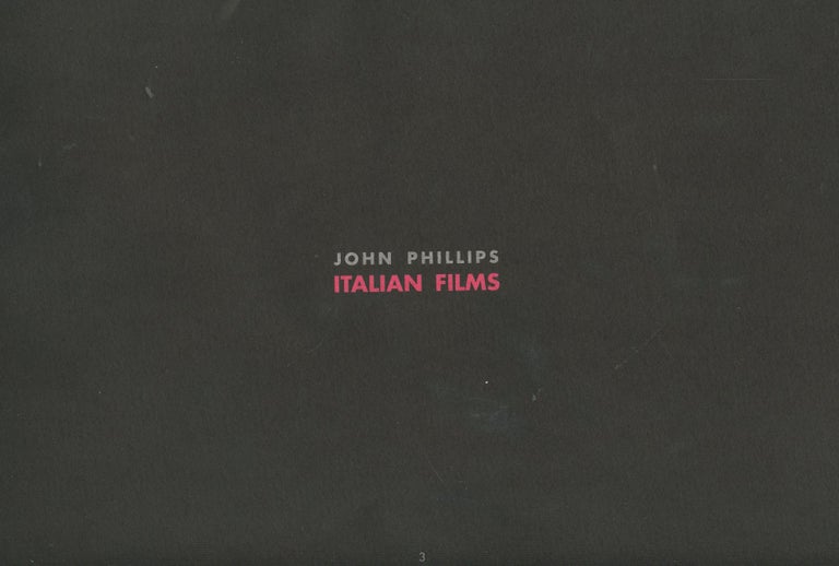 Item #B46014 Italian Films: Il Dopoguerra. John Phillips, Italo Zannier.