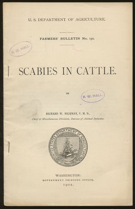 Item #B46876 Scabies in Cattle [U.S. Department of Agriculture, Farmers' Bulletin No. 152]....