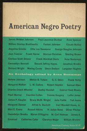 Item #B47506 American Negro Poetry. Arna Bontemps