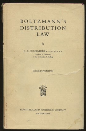 Item #B47788 Boltzmann's Distribution Law. E. A. Guggenheim