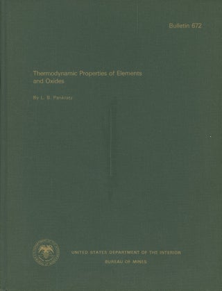 Item #B47793 Thermodynamic Properties of Elements and Oxides: With a Section on Process...