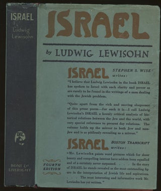 Item #B48316 Israel. Ludwig Lewisohn