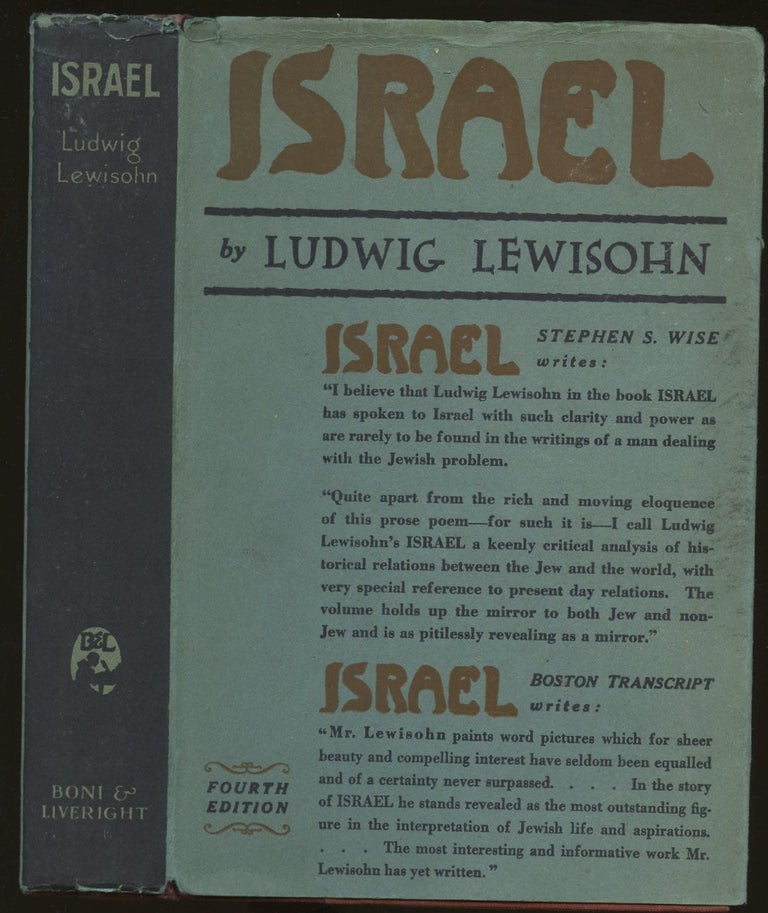 Item #B48316 Israel. Ludwig Lewisohn.
