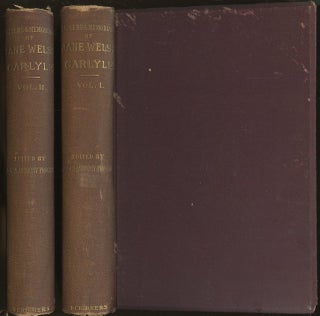 Item #B49056 Letters and Memorials of Jane Welsh Carlyle Prepared for Publication by Thomas...