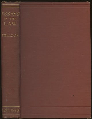 Item #B49603 Essays in the Law. Frederick Pollock