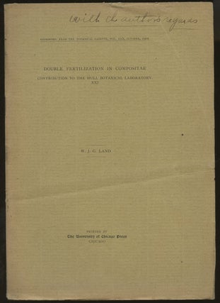 Item #B50135 Double Fertilization in Compositae: Contribution to the Hull Botanical Laboratory...