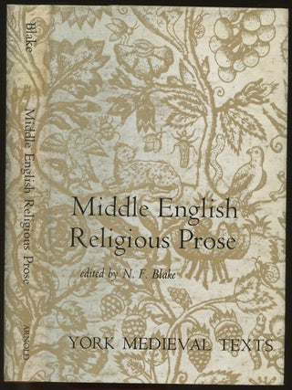 Item #B50188 Middle English Religious Prose. N. F. Blake