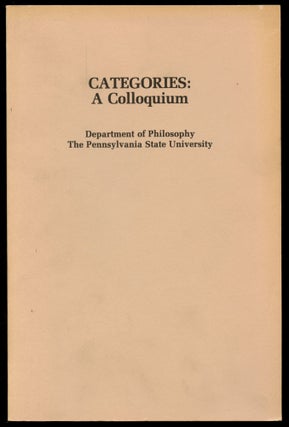 Item #B50587 Categories: A Colloquium. Henry W. Johnstone