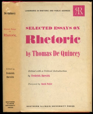 Item #B50668 Selected Essays on Rhetoric [Landmarks in Rhetoric and Public Address]. Thomas de...