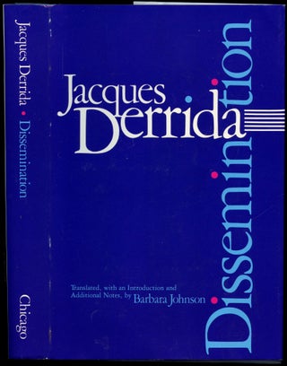 Item #B50680 Dissemination. Jacques Derrida, Barbara Johnson