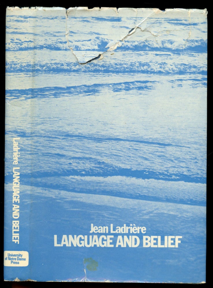 Item #B50818 Language and Belief. Jean Ladriere, Garrett Barden.