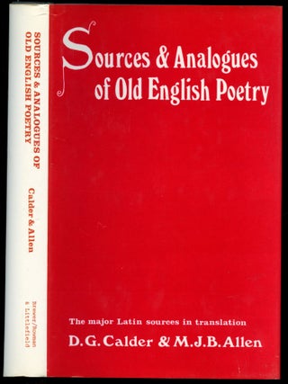 Item #B51547 Sources and Analogues of Old English Poetry: The Major Latin Texts in Translation....