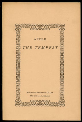 Item #B51819 After the Tempest: The Tempest, or The Enchanted Island (1670); The Tempest, or The...