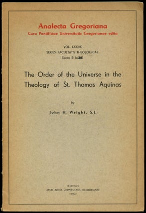 Item #B52079 The Order of the Universe in the Theology of St. Thomas Aquinas [Analecta...