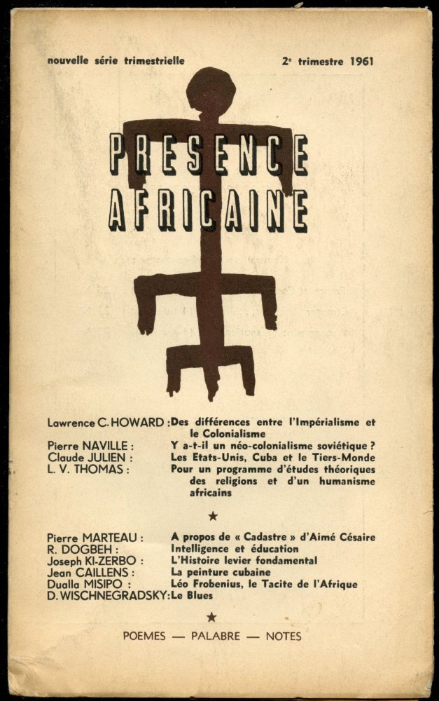 Item #B52638 Presence Africaine: Revue Culturelle du Monde Noir--No. 37, 1961. n/a.