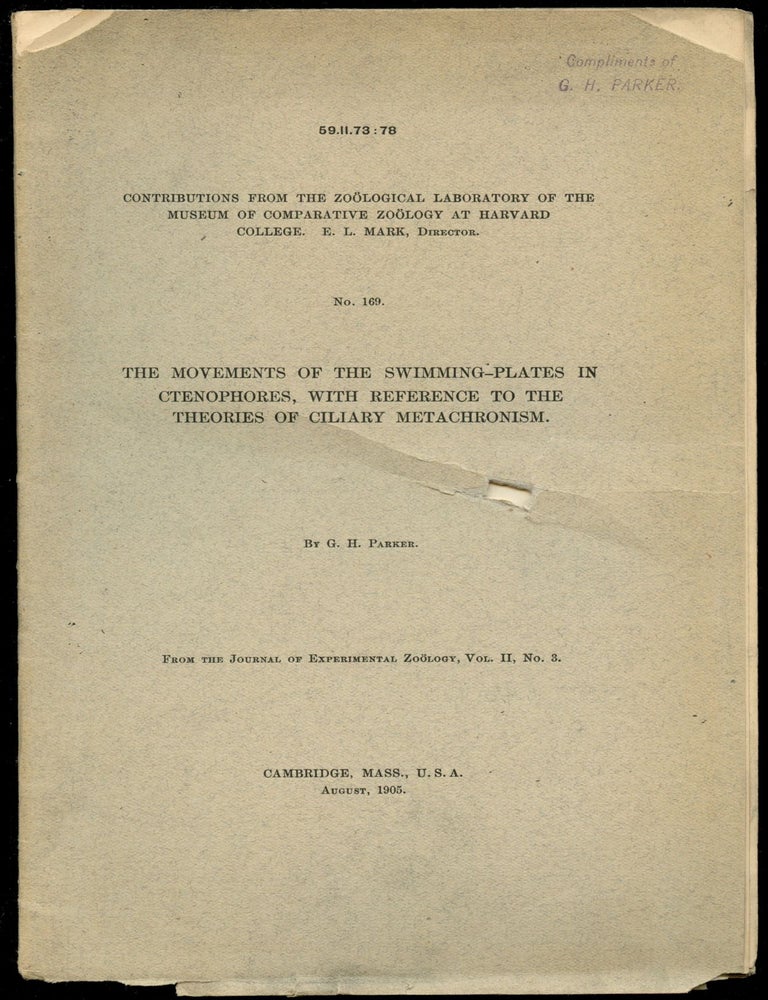 The Movements of the Swimming-Plates in Ctenophores, with Reference to ...