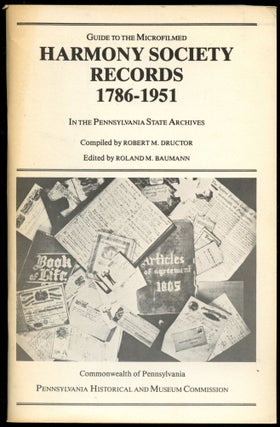 Item #B52952 Guide to the Microfilmed Harmony Society Records 1786-1951 (Manuscript Group 185) in...