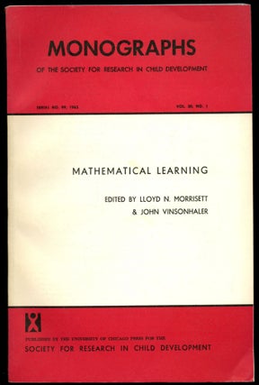 Item #B53127 Mathematical Learning: Report of a Conference Sponsored by the Committee on...