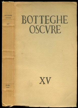 Item #B53129 Botteghe Oscure: Quaderno XV. Marguerite Caetani