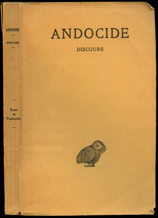 Item #B53180 Andocide: Discours. Andocides, Georges Dalmeyda