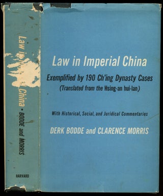 Item #B53589 Law in Imperial China: Exemplified by 190 Ch'ing Dynasty Cases, With Historical,...