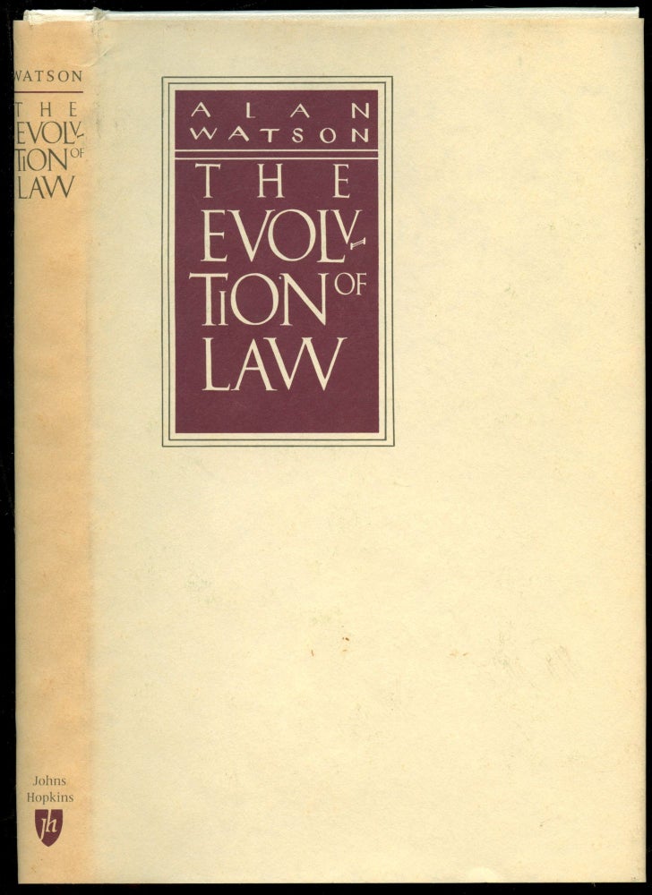 Item #B53886 The Evolution of Law. Alan Watson.
