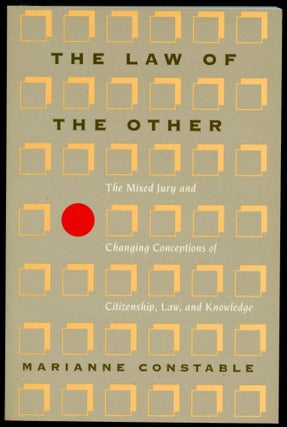 Item #B54017 The Law of the Other: The Mixed Jury and Changing Conceptions of Citizenship, Law,...