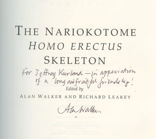 The Nariokotome Homo Erectus Skeleton [Inscribed by editor Walker!]
