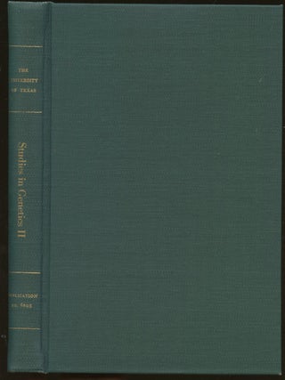 Item #B55169 Studies in Genetics: II. Research Reports on Drosophila Genetics, Taxonomy and...