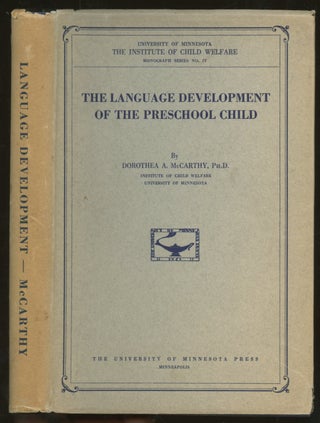 Item #B55363 The Language Development of the Preschool Child. Dorothea A. McCarthy