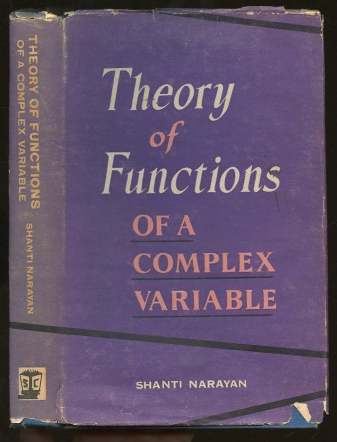 Item #B55708 Theory of Functions of a Complex Variable. Shanti Narayan.
