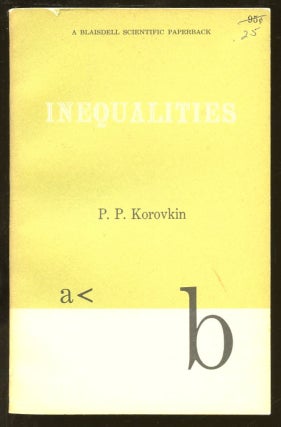 Item #B55718 Inequalities. P. P. Korovkin, Halina Moss