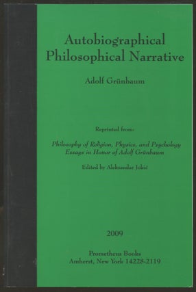 Item #B56120 Autobiographical Philosophical Narrative [Reprinted from: Philosophy of Religion,...
