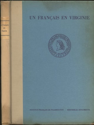 Item #B56356 Un Francais en Virginie: Voyages d'un Francois Exile Pour la Religion Avec une...