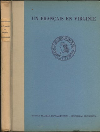 Item #B56357 Un Francais en Virginie: Voyages d'un Francois Exile Pour la Religion Avec une...