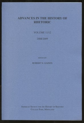 Item #B56431 Advances in the History of Rhetoric: Volume 11/12, 2008/2009 [This volume only!]....