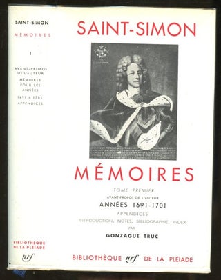 Item #B56836 Memoires I [This volume only!] + five fold out charts laid in. Saint-Simon, Gonzague...