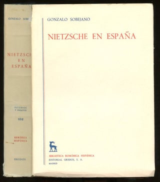 Item #B57403 Nietzsche en Espana. Gonzalo Sobejano