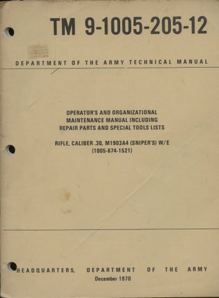 Item #B57847 Operator's and Organizational Maintenance Manual Including Repair Parts and Special...