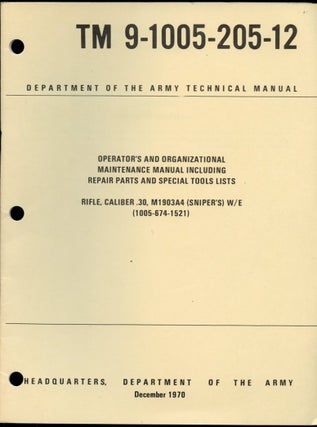 Item #B57884 Operator's and Organizational Maintenance Manual Including Repair Parts and Special...