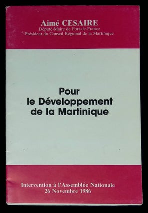 Item #B58523 Pour le Developpement de la Martinique: Intervention a l'Assemblee Nationale, 26...
