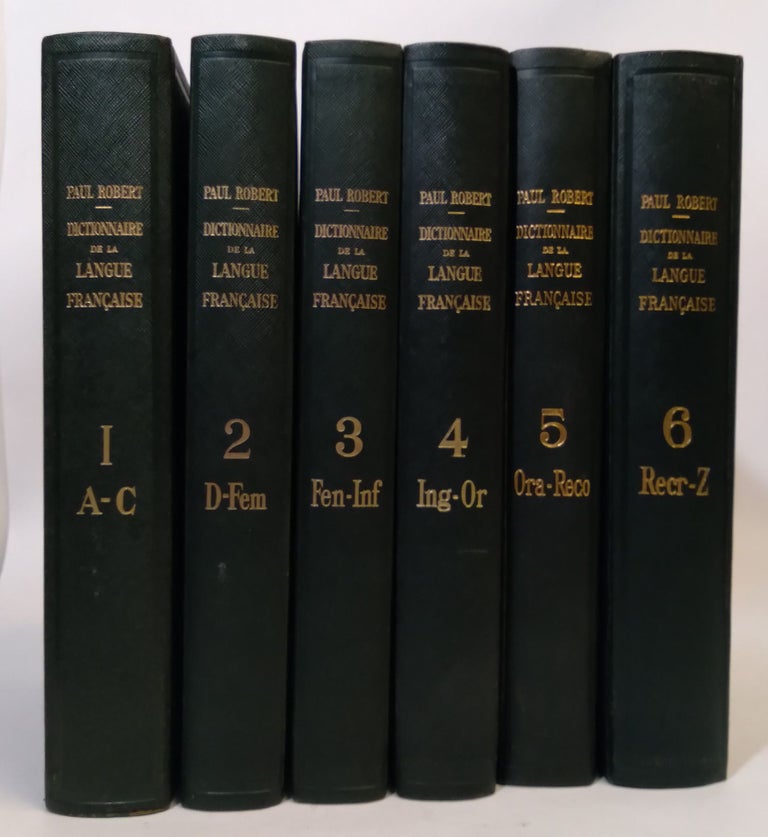 Item #B58602 Dictionnaire Alphabetique et Analogique de la Langue Francaise [Volumes 1-6, missing supplement volume!]. Paul Robert.