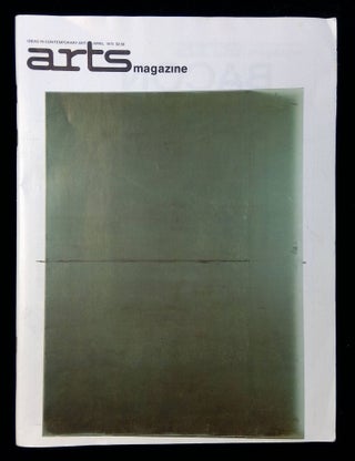 Item #B58820 Arts Magazine: Ideas in Contemporary Art--April 1975 [Volume 49, No. 8]. Richard Martin