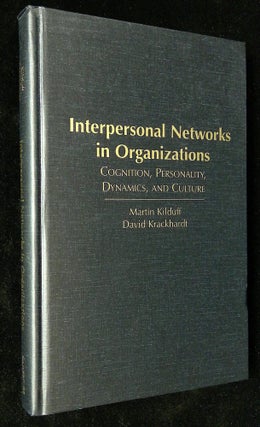 Item #B59179 Interpersonal Networks in Organizations: Cognition, Personality, Dynamics, and...