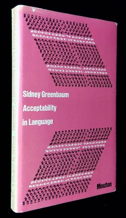 Item #B59265 Acceptability in Language [Contributions to the Sociology of Language 17]. Sidney...