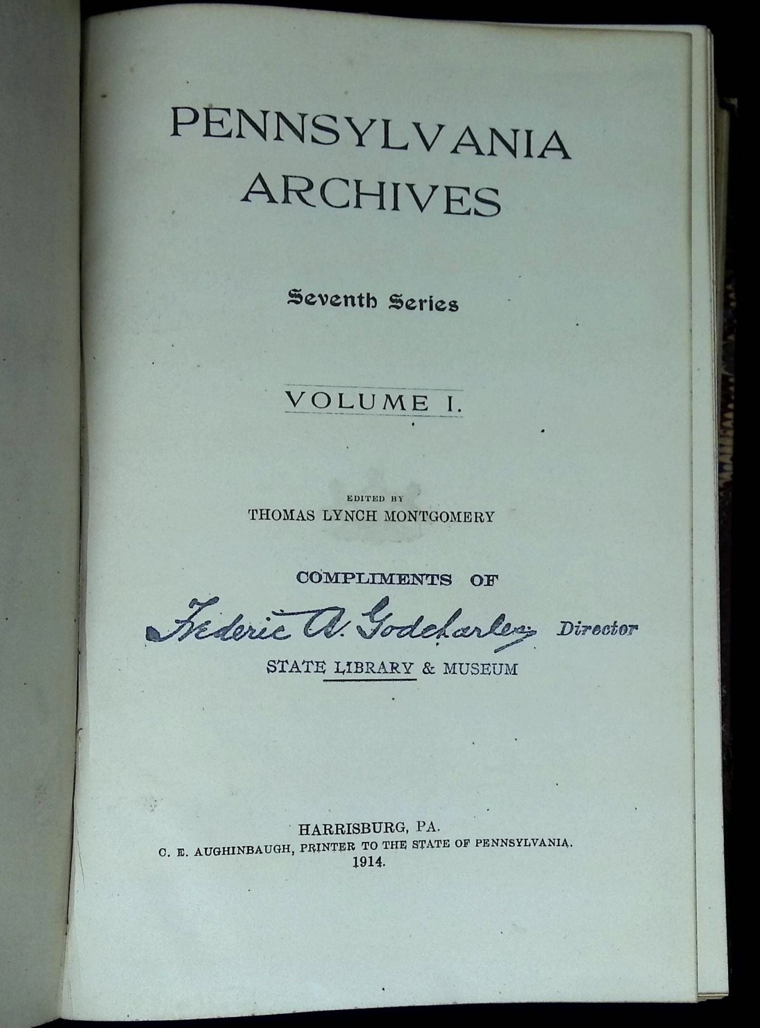 Pennsylvania Archives: Seventh Series, Volume I--Index to Sixth Series ...