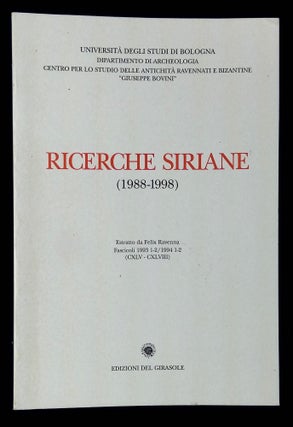 Item #B60124 Ricerche Siriane (1988-1998). Felix Ravenna