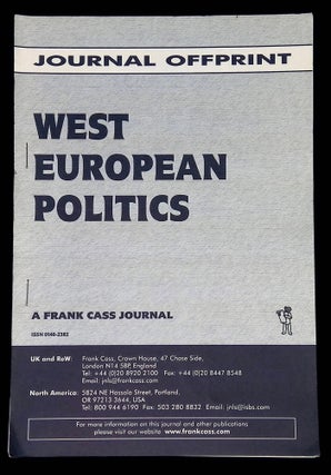 Item #B60243 West European Politics: Volume 25, Number 2, April 2002--Special Issue on the...
